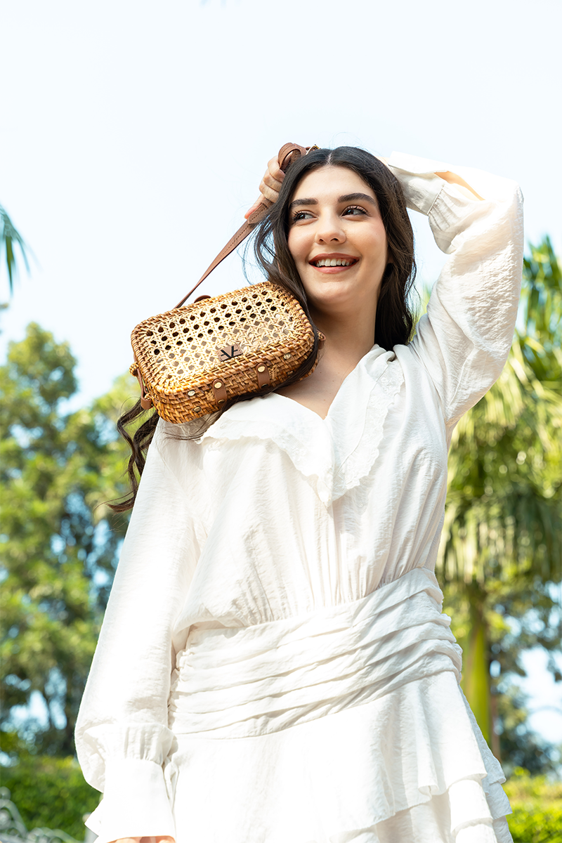 Rattan Reverie Sling Bag