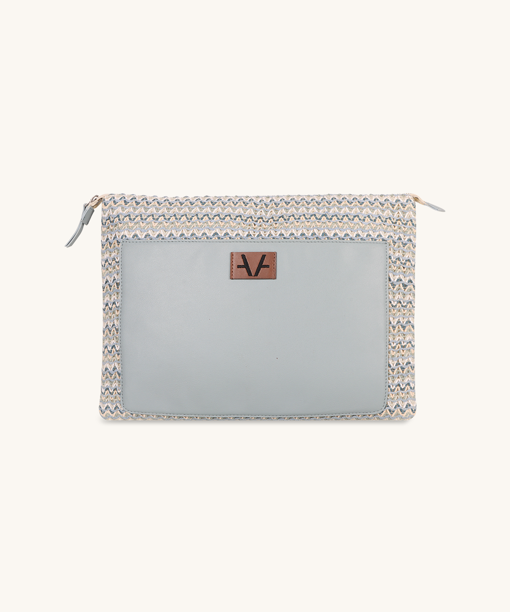 Ocean Bloom Vegan Sleeve Laptop Bag - Blue