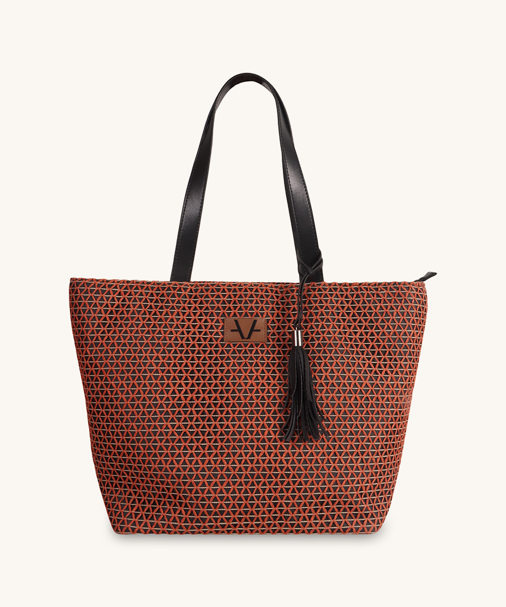 Crimson cross Tote