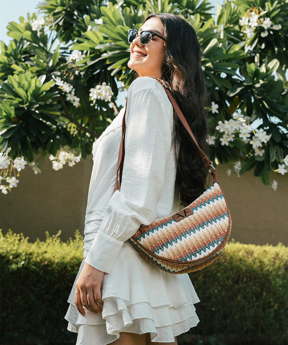 Nomad weave Moon cross body