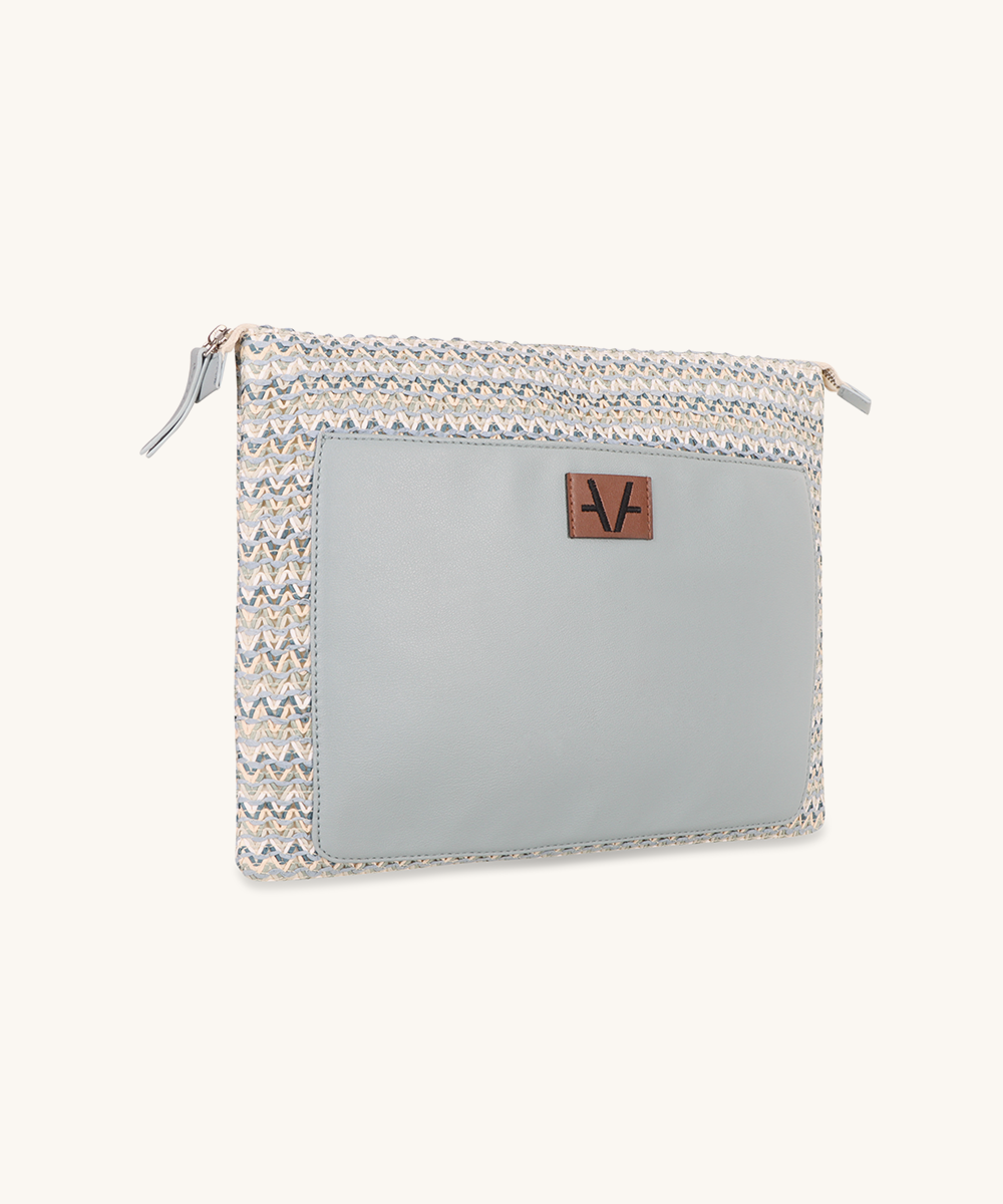 Ocean Bloom Vegan Sleeve Laptop Bag - Blue