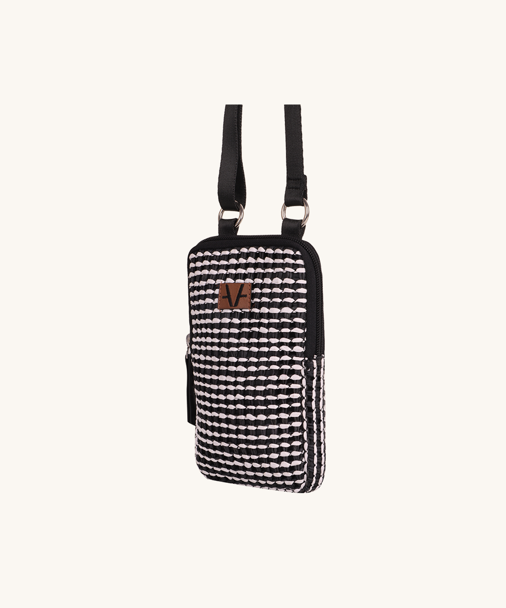 Monochrome Mosaic Mobile Pouch