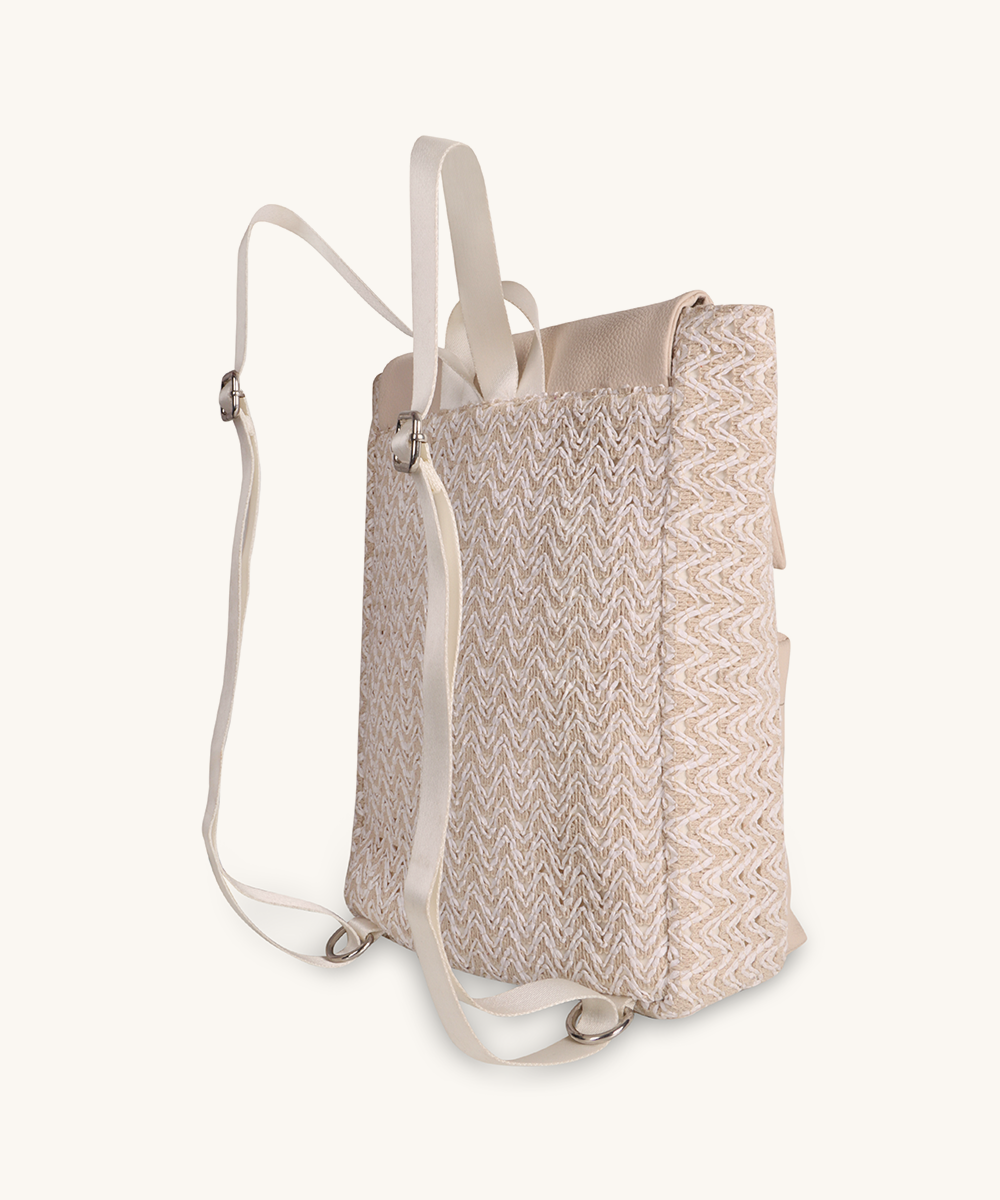 Chic ivory Flap back pack