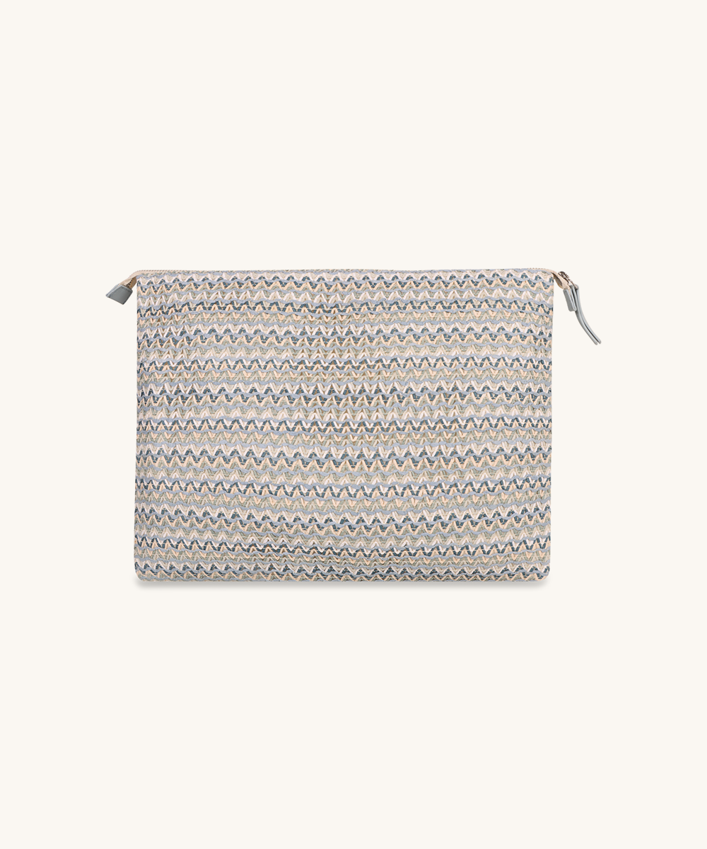 Ocean Bloom Vegan Sleeve Laptop Bag - Blue