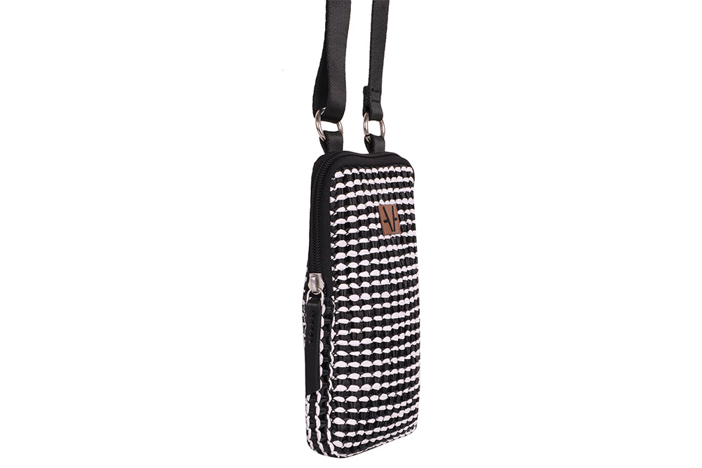 Monochrome Mosaic Mobile Pouch