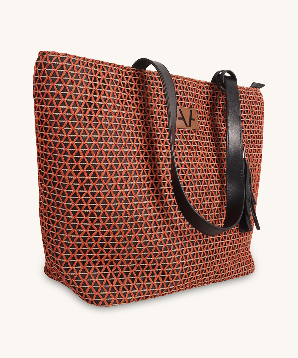 Crimson cross Tote