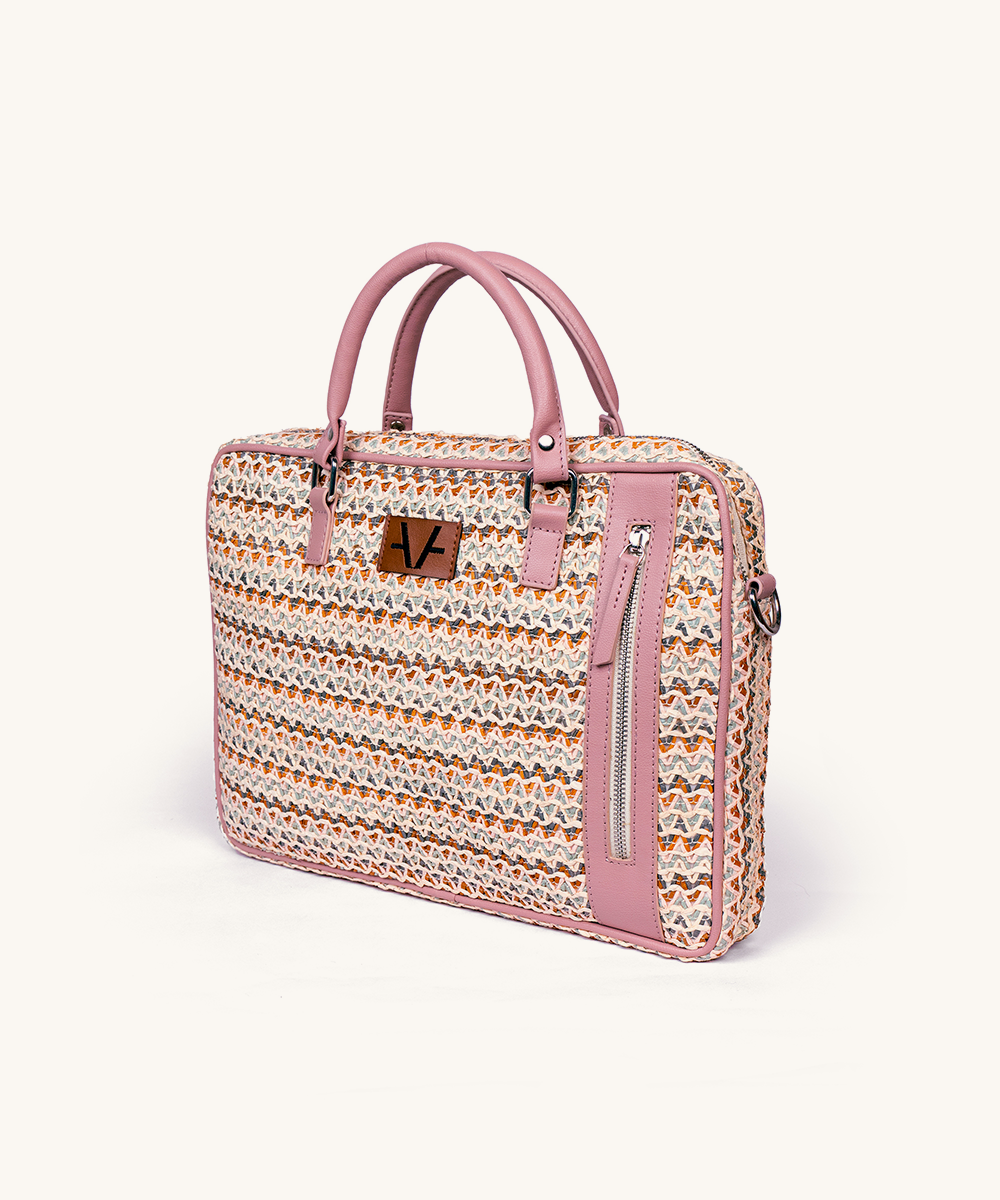 Blush bloom laptop Bag