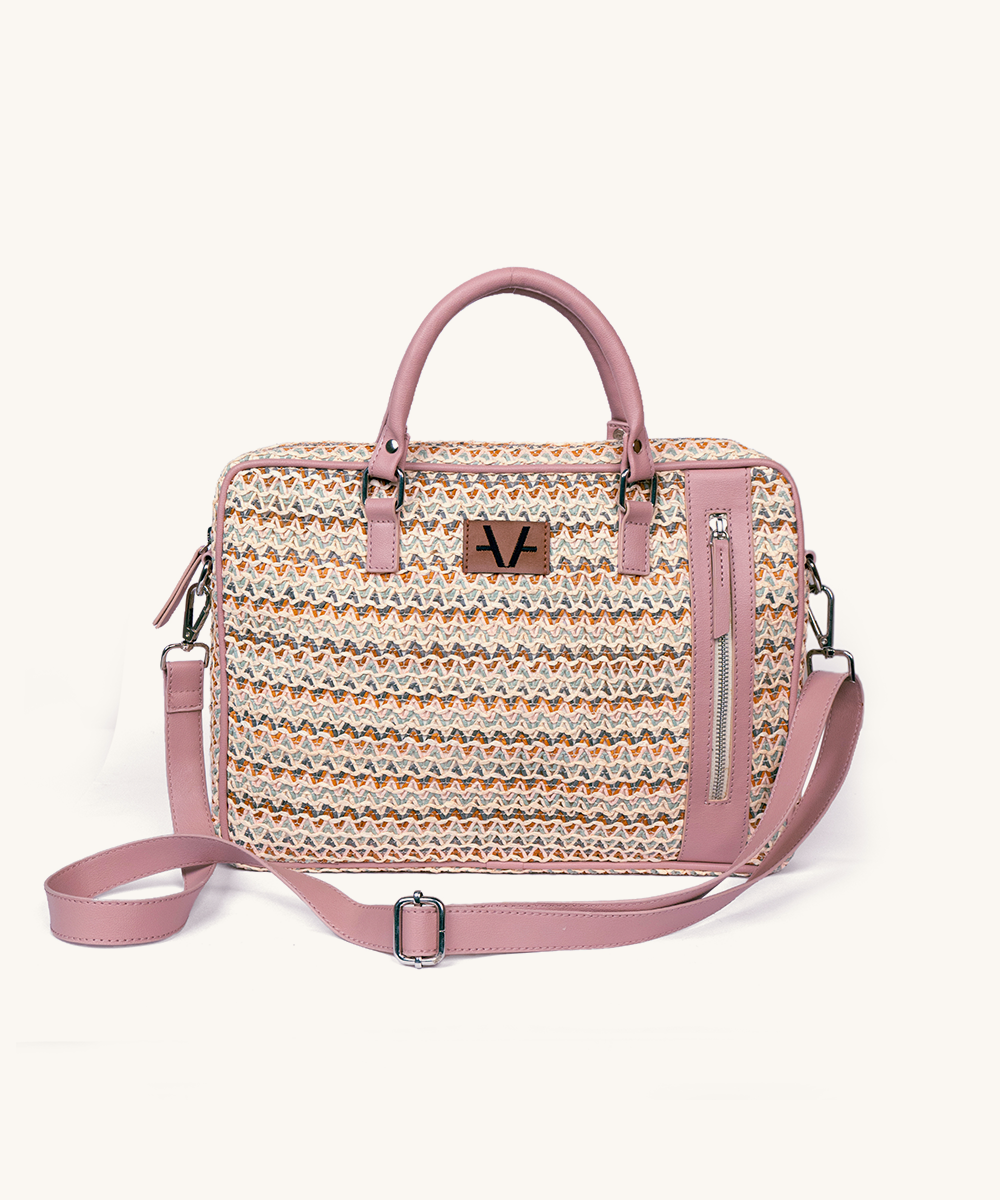 Blush bloom laptop Bag