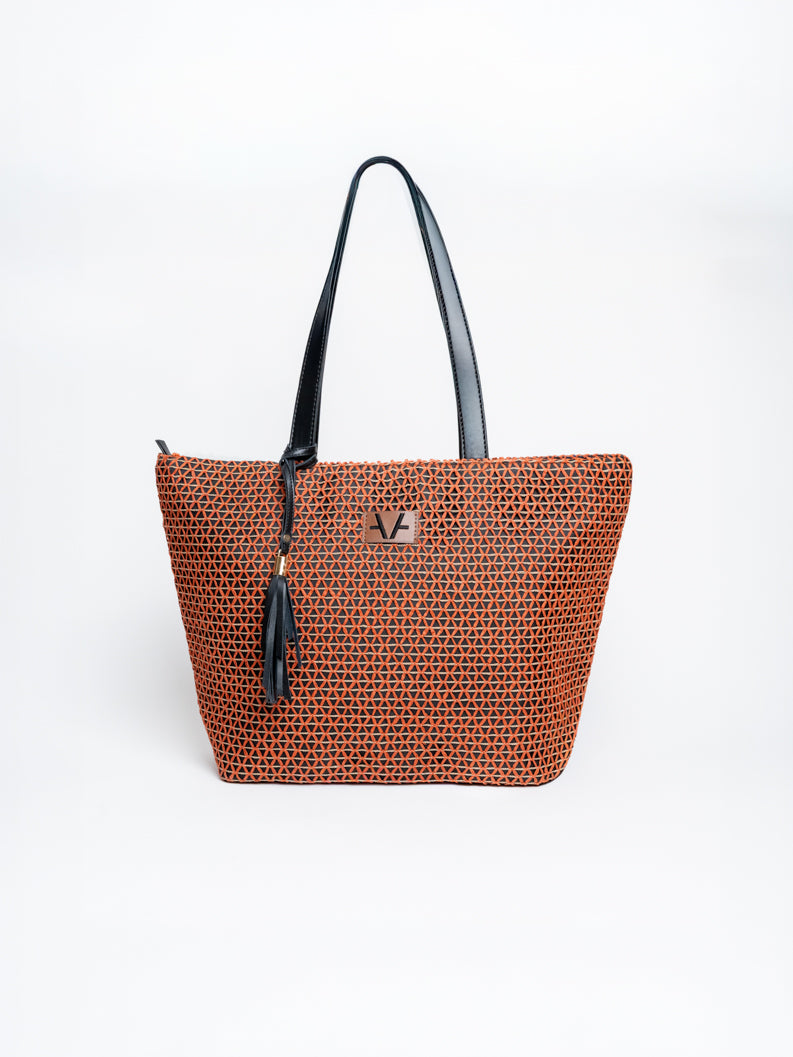Crimson cross Tote