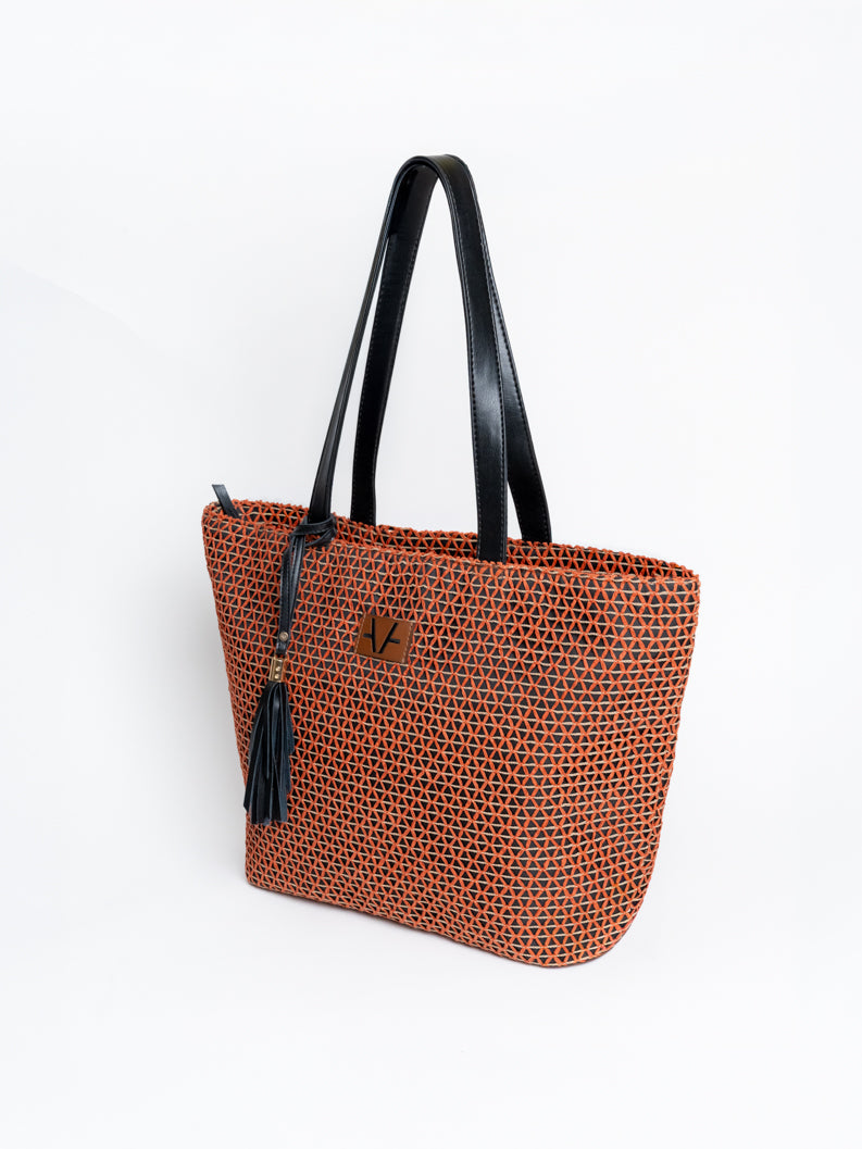 Crimson cross Tote