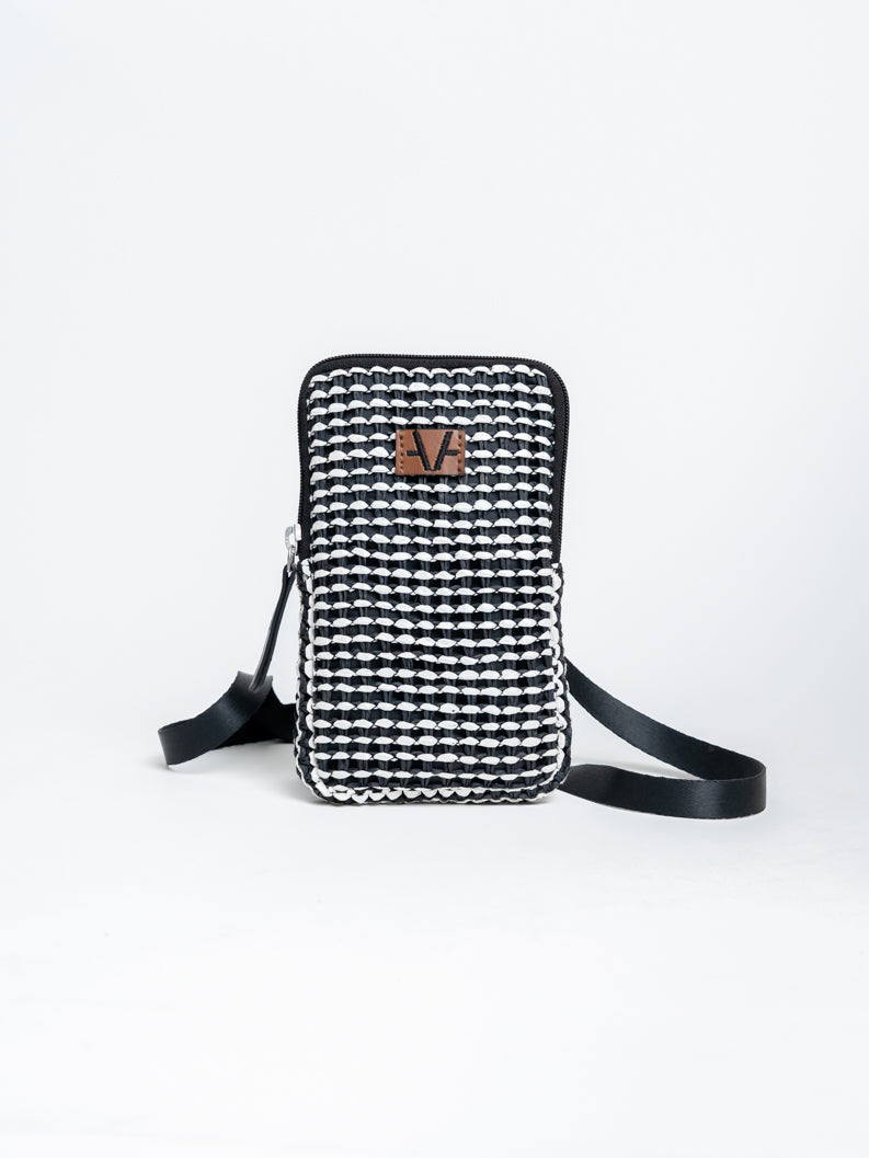 Monochrome Mosaic Mobile Pouch