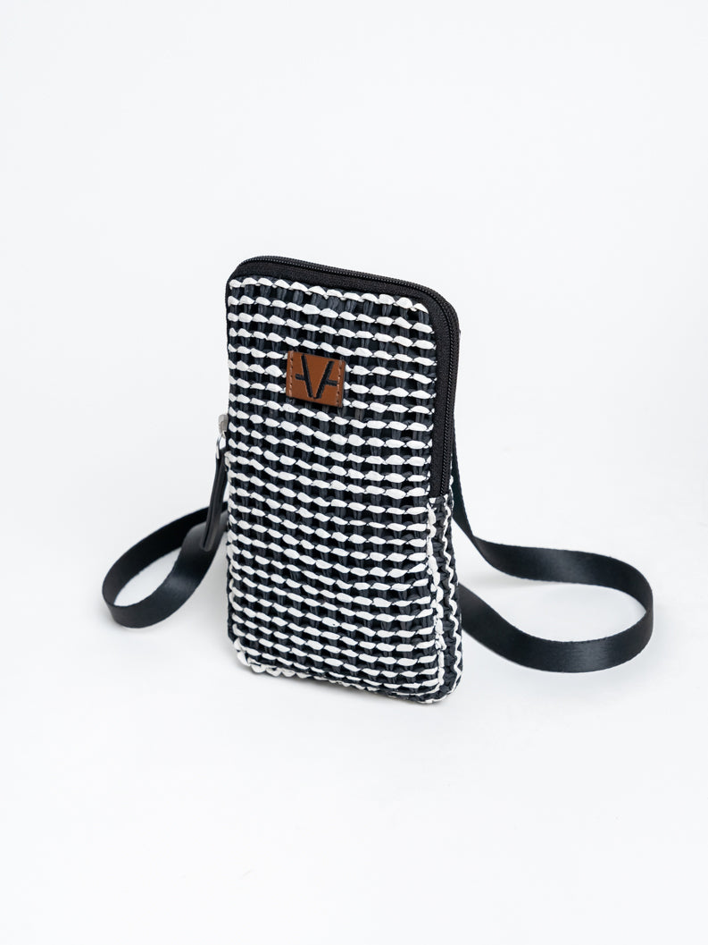 Monochrome Mosaic Mobile Pouch