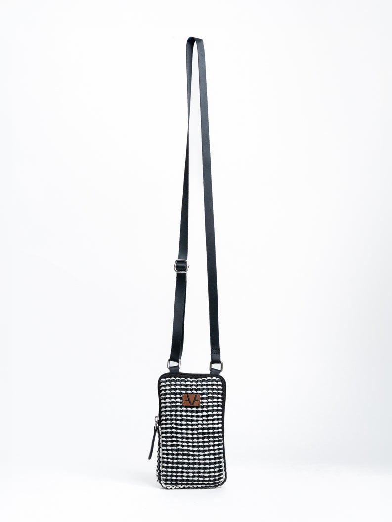 Monochrome Mosaic Mobile Pouch