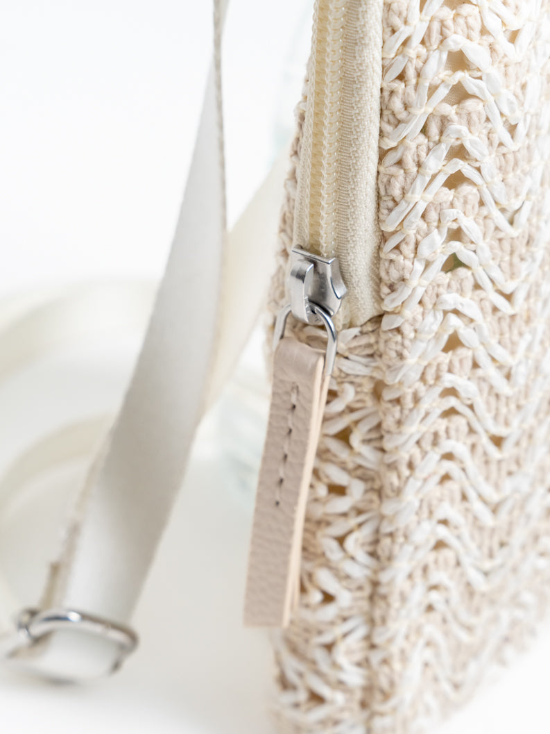 chic ivory mobile pouch