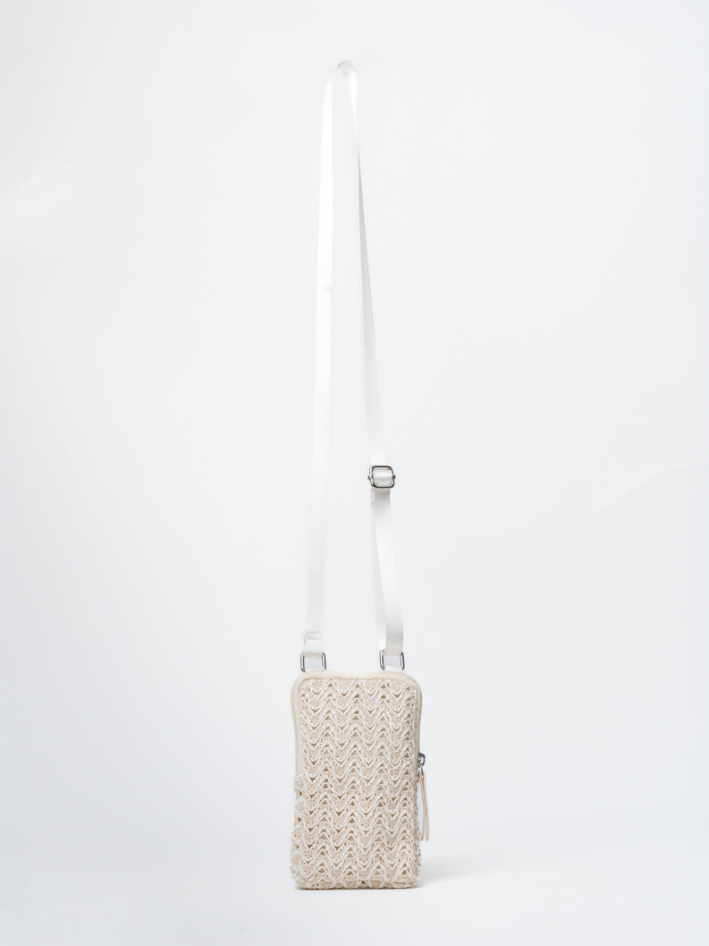 chic ivory mobile pouch