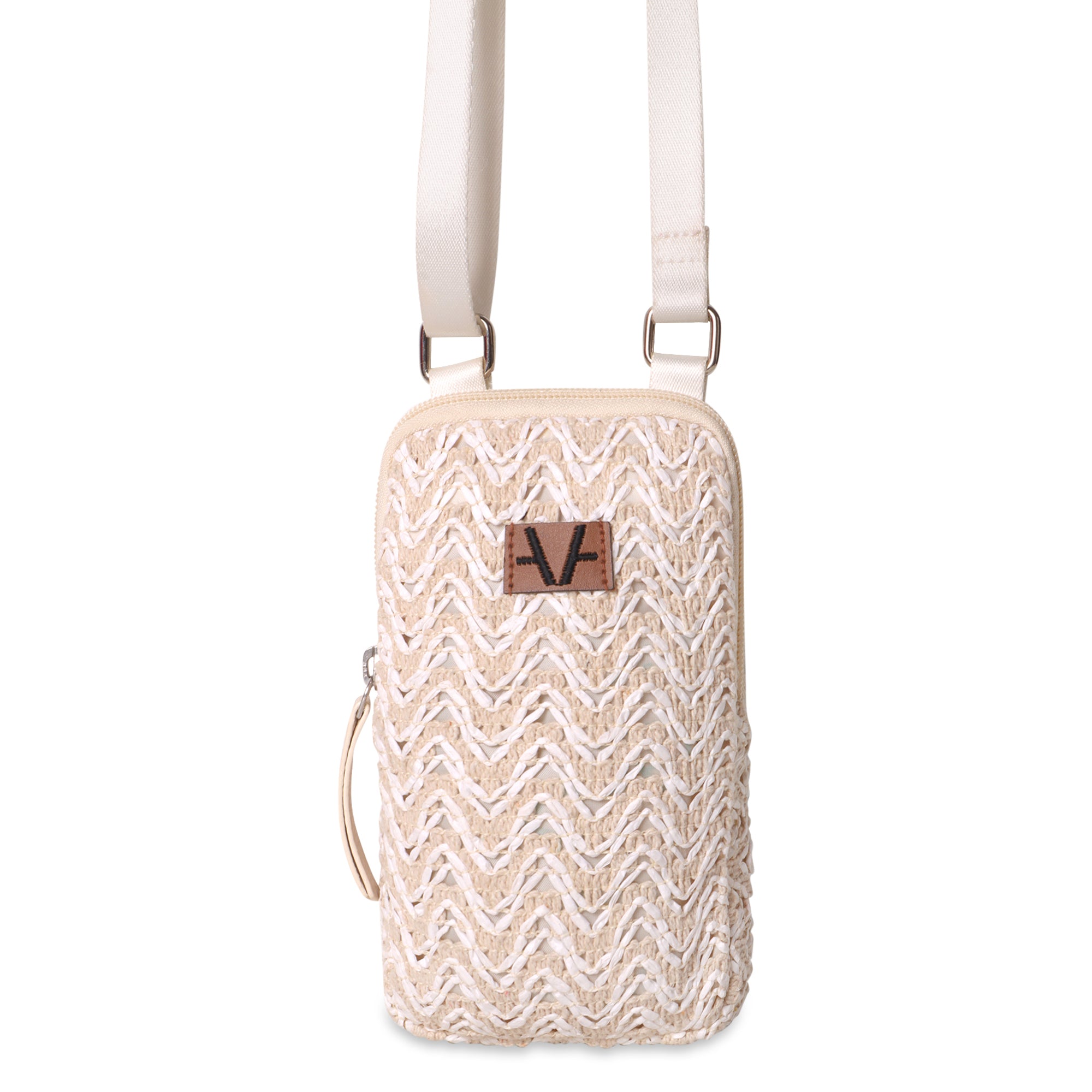 chic ivory mobile pouch