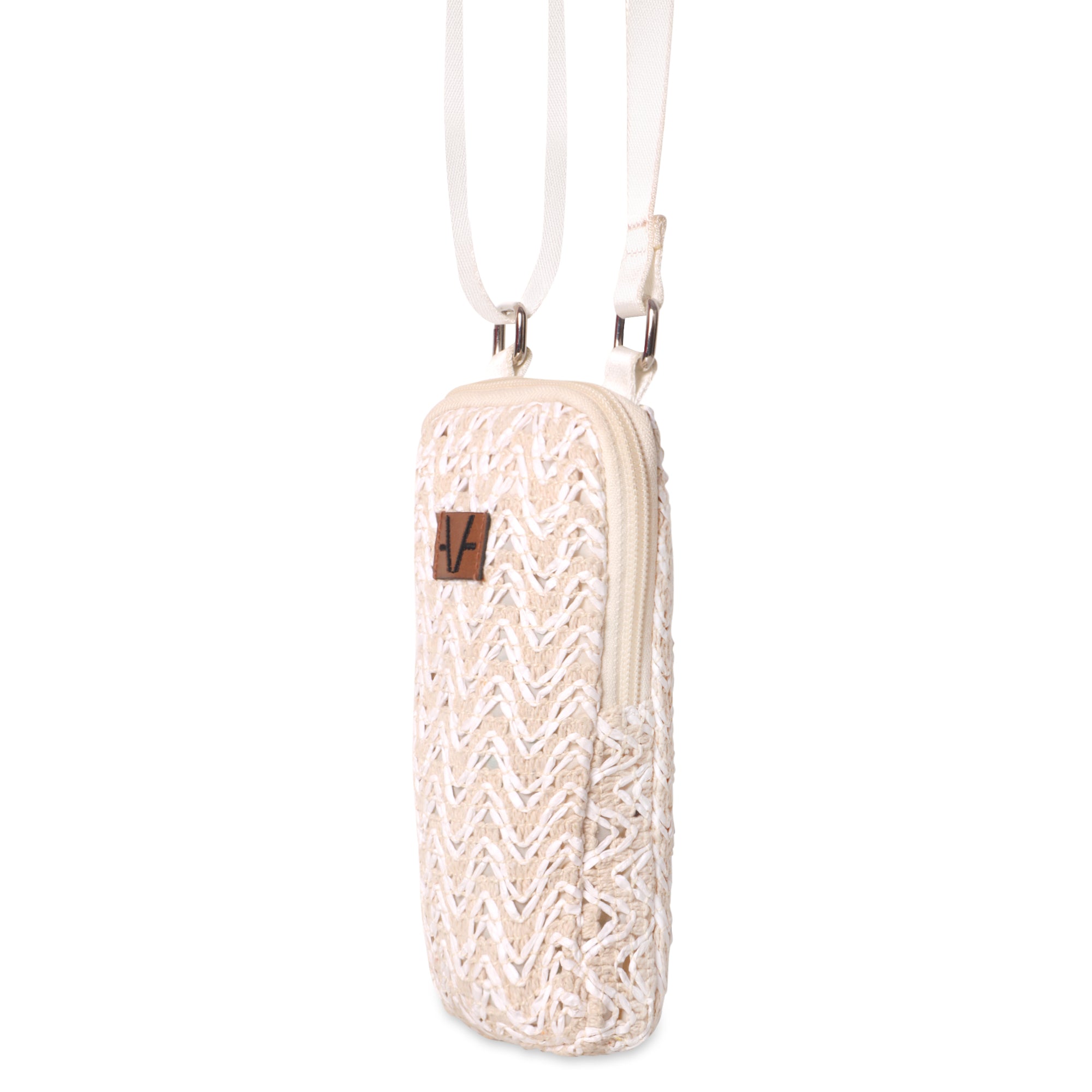 chic ivory mobile pouch