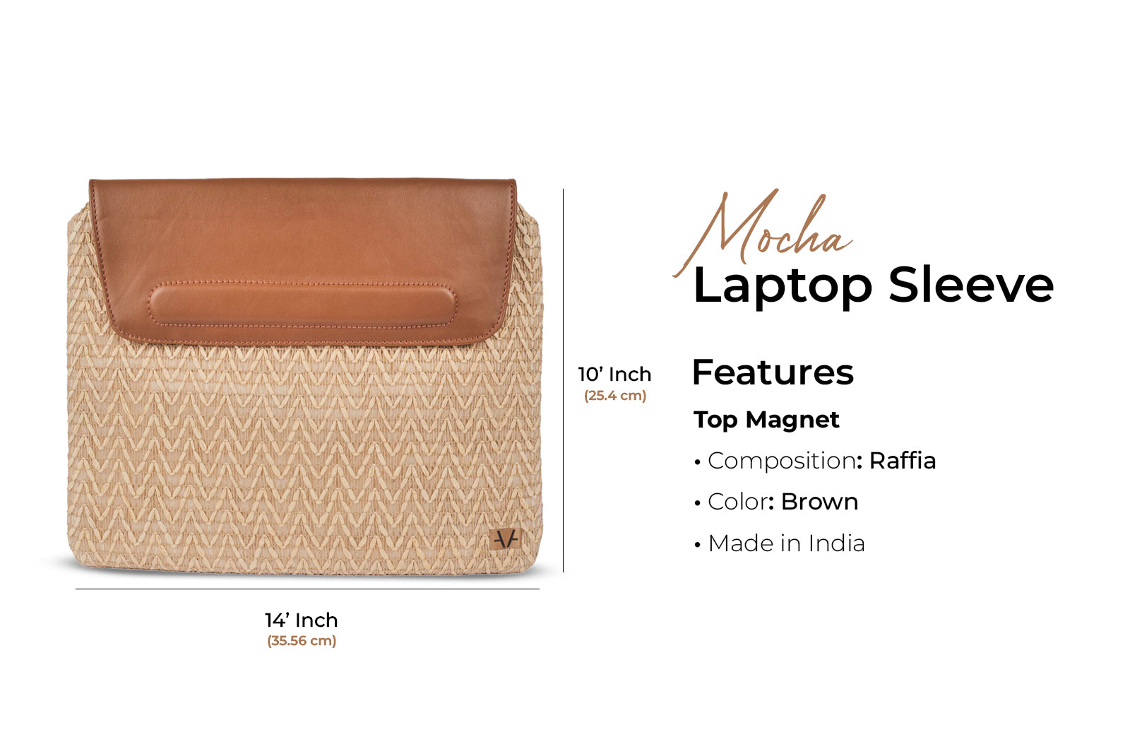 Mocha laptop sleeve