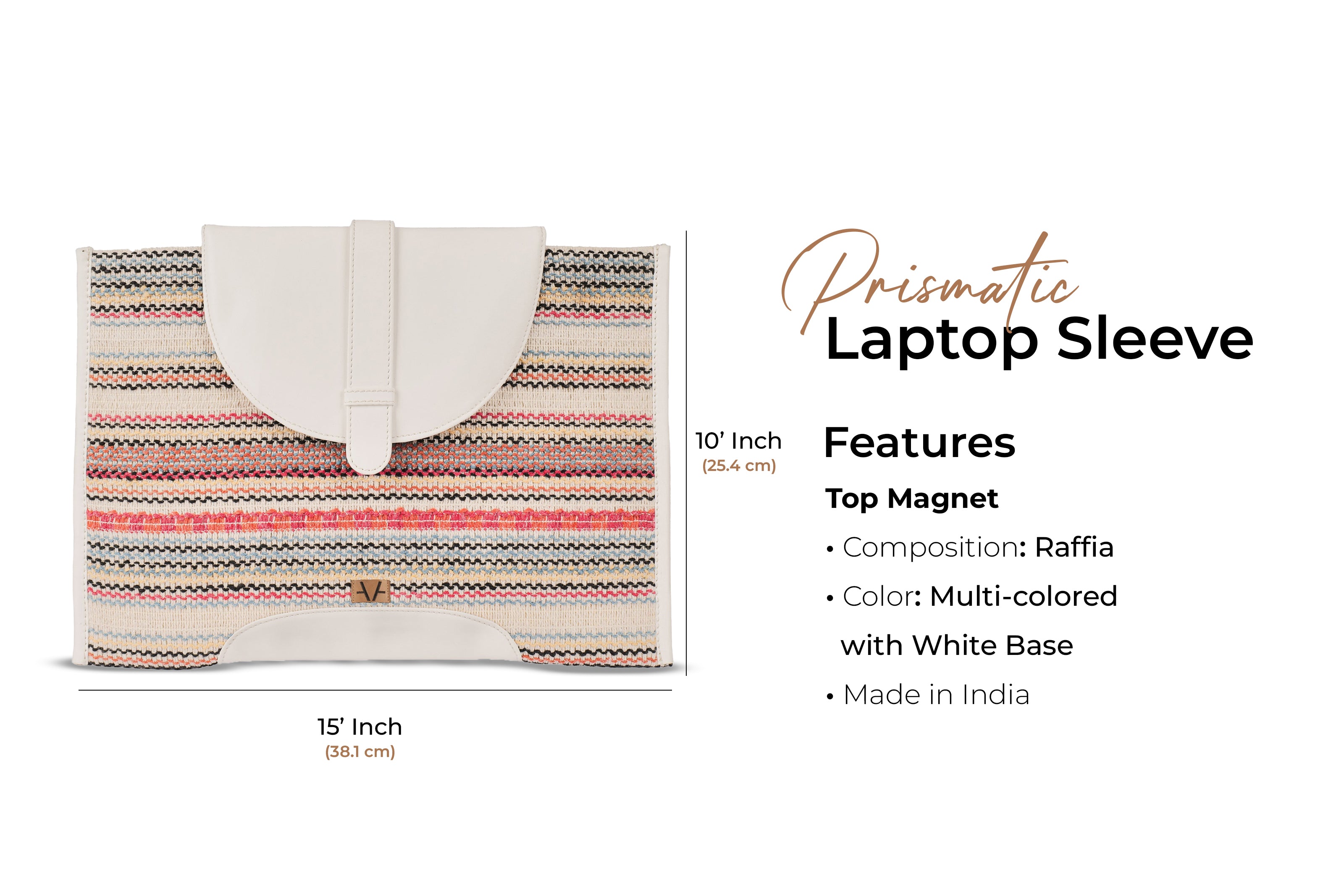 prismatic laptop sleeve white