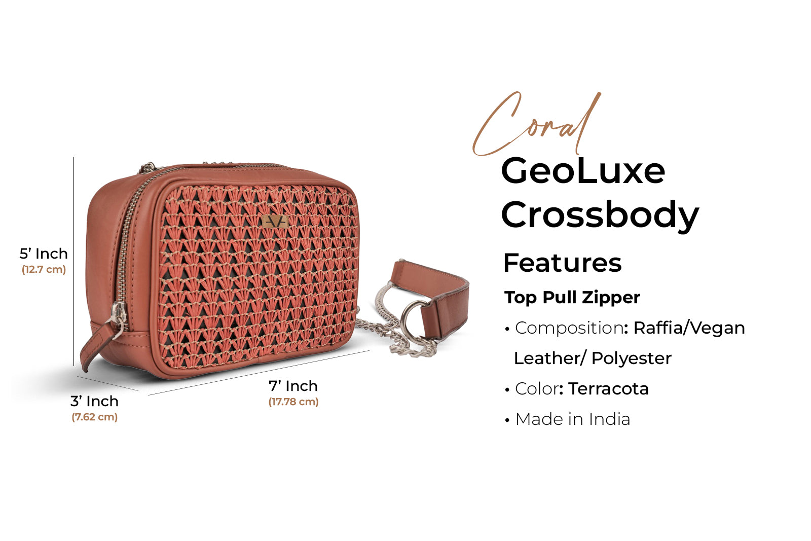 Coral GeoLuxe Crossbody