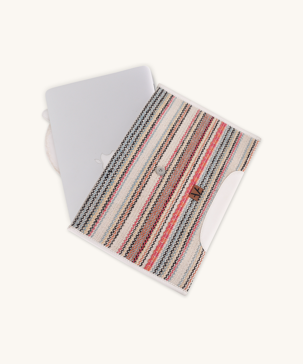 prismatic laptop sleeve white