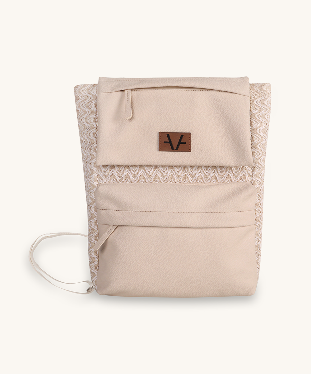 Chic ivory Flap back pack