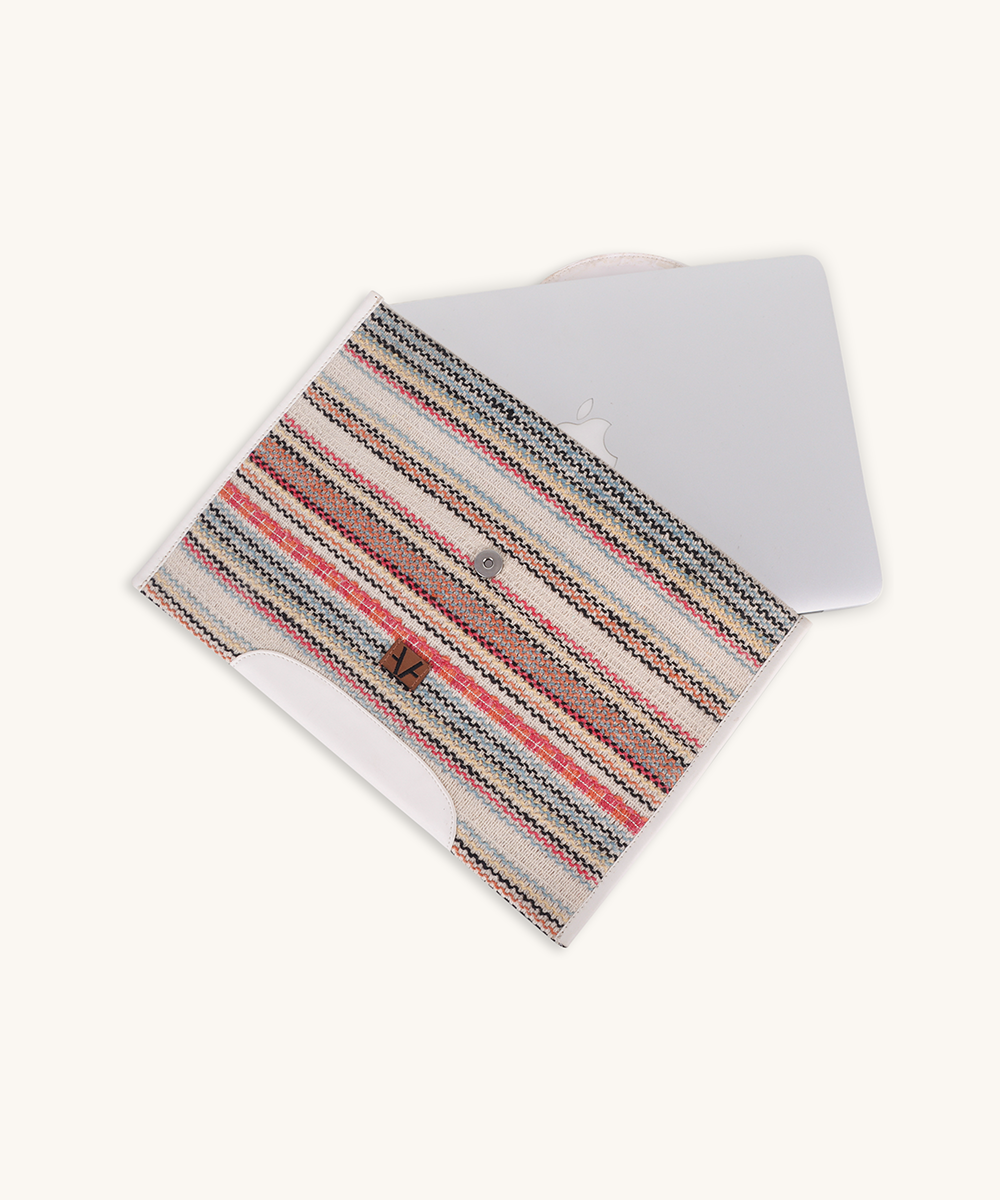 prismatic laptop sleeve white