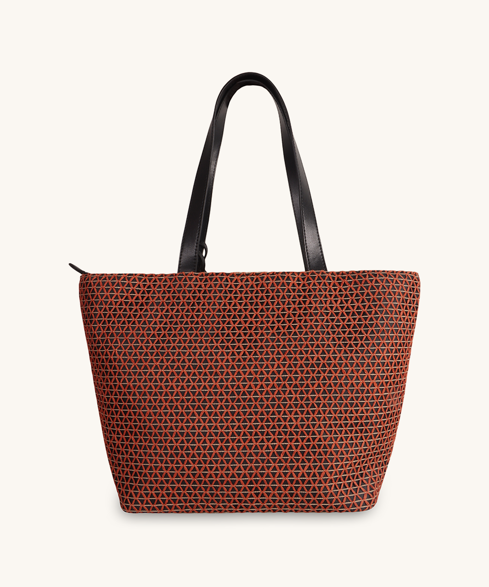 Crimson cross Tote