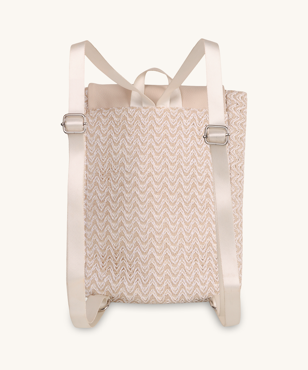 Chic ivory Flap back pack