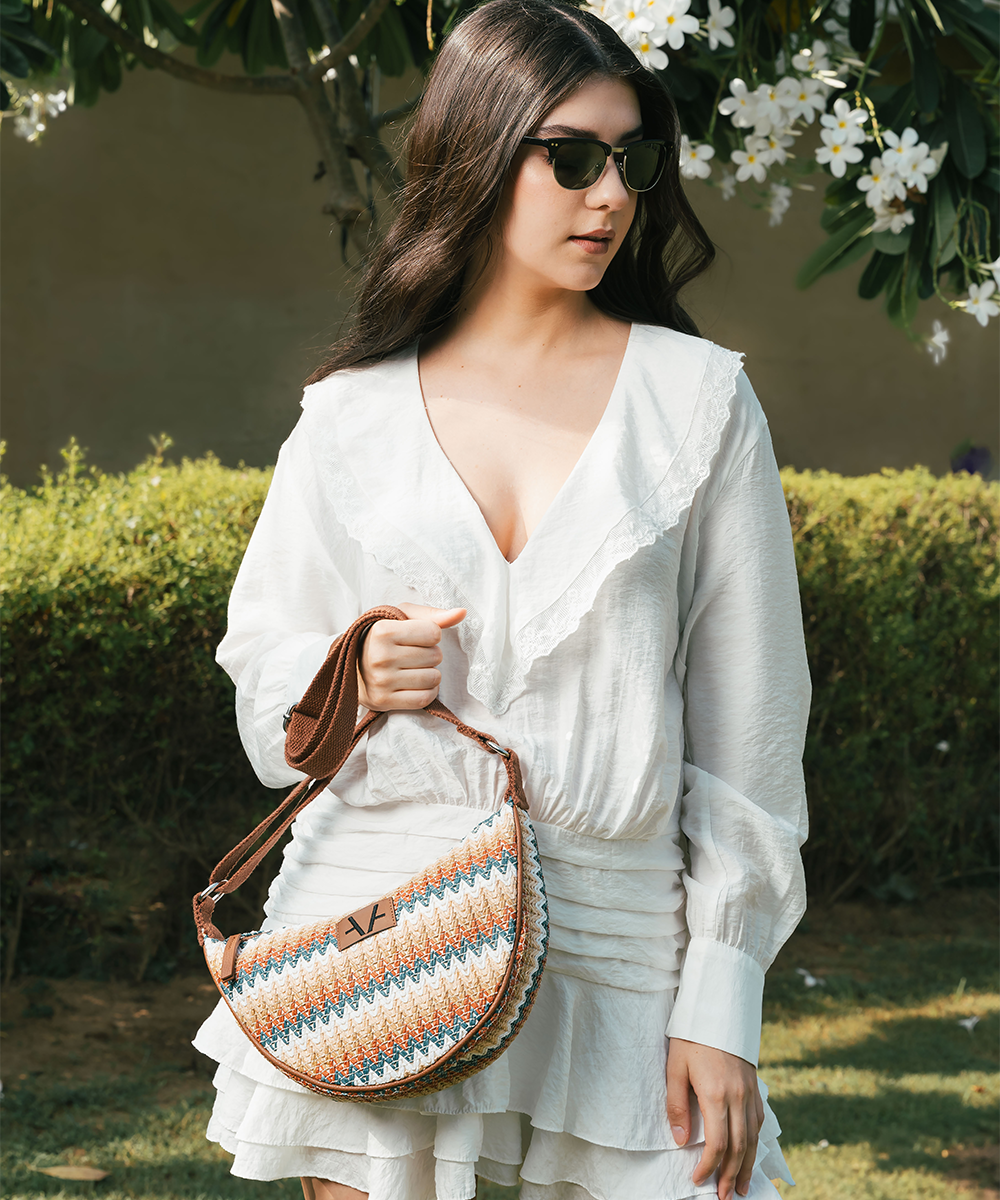 Nomad weave Moon cross body