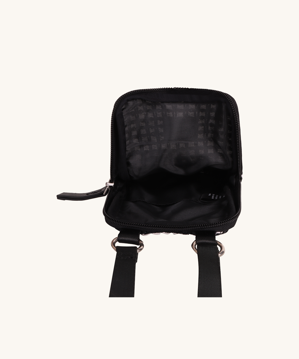 Monochrome Mosaic Mobile Pouch