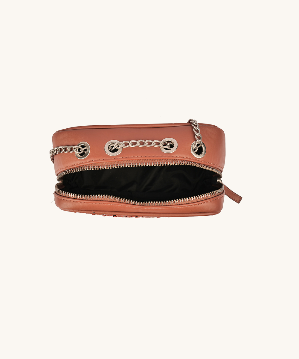 Coral GeoLuxe Crossbody