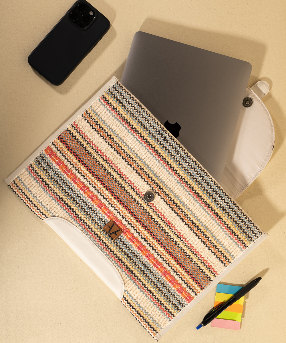 prismatic laptop sleeve white