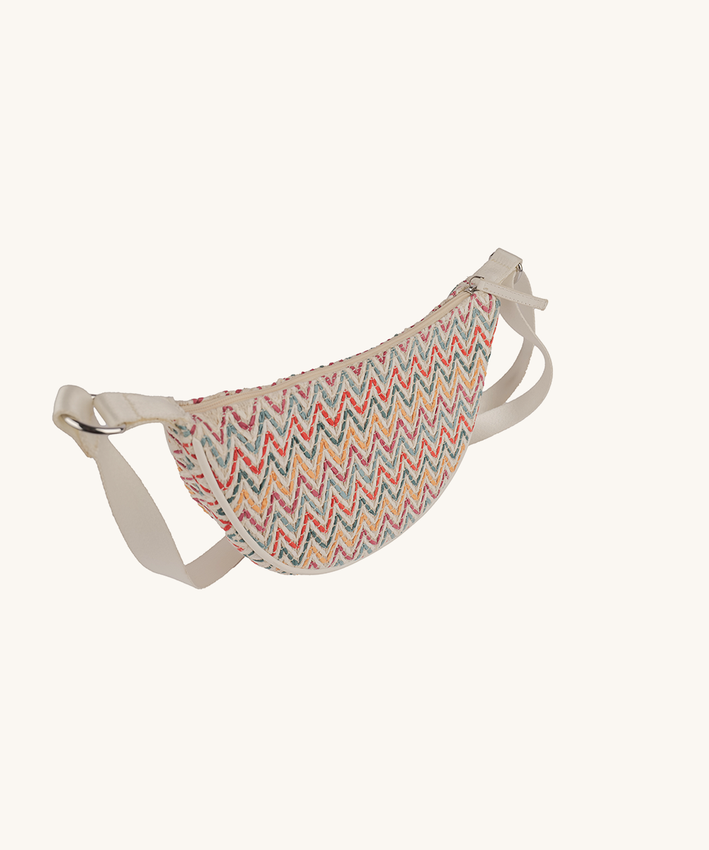 Vibrant Mosaic Moon Cross Body