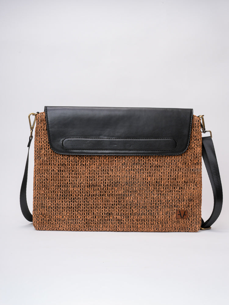 Rustic Brown ipad sleeve with handle