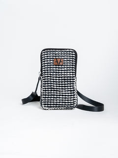 Monochrome Mosaic Mobile Pouch