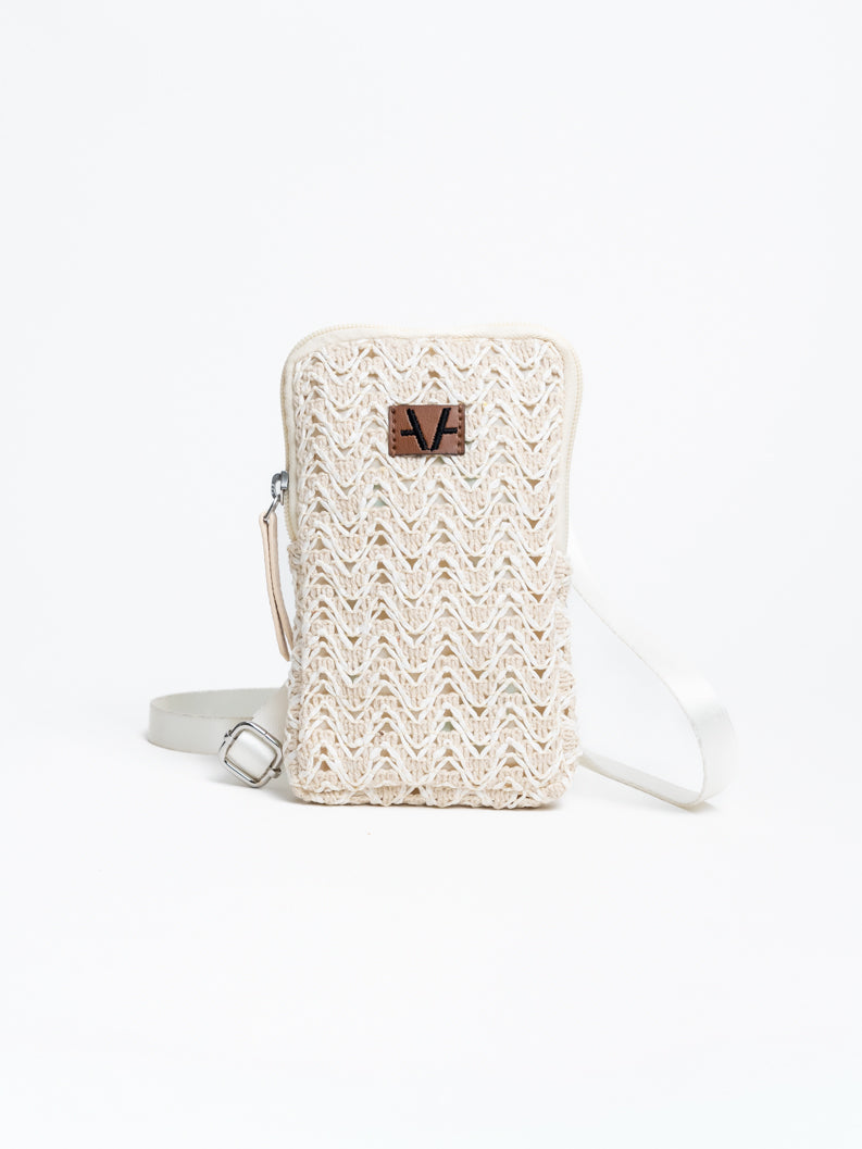 chic ivory mobile pouch
