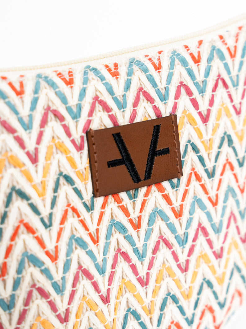 Vibrant Mosaic Moon Cross Body
