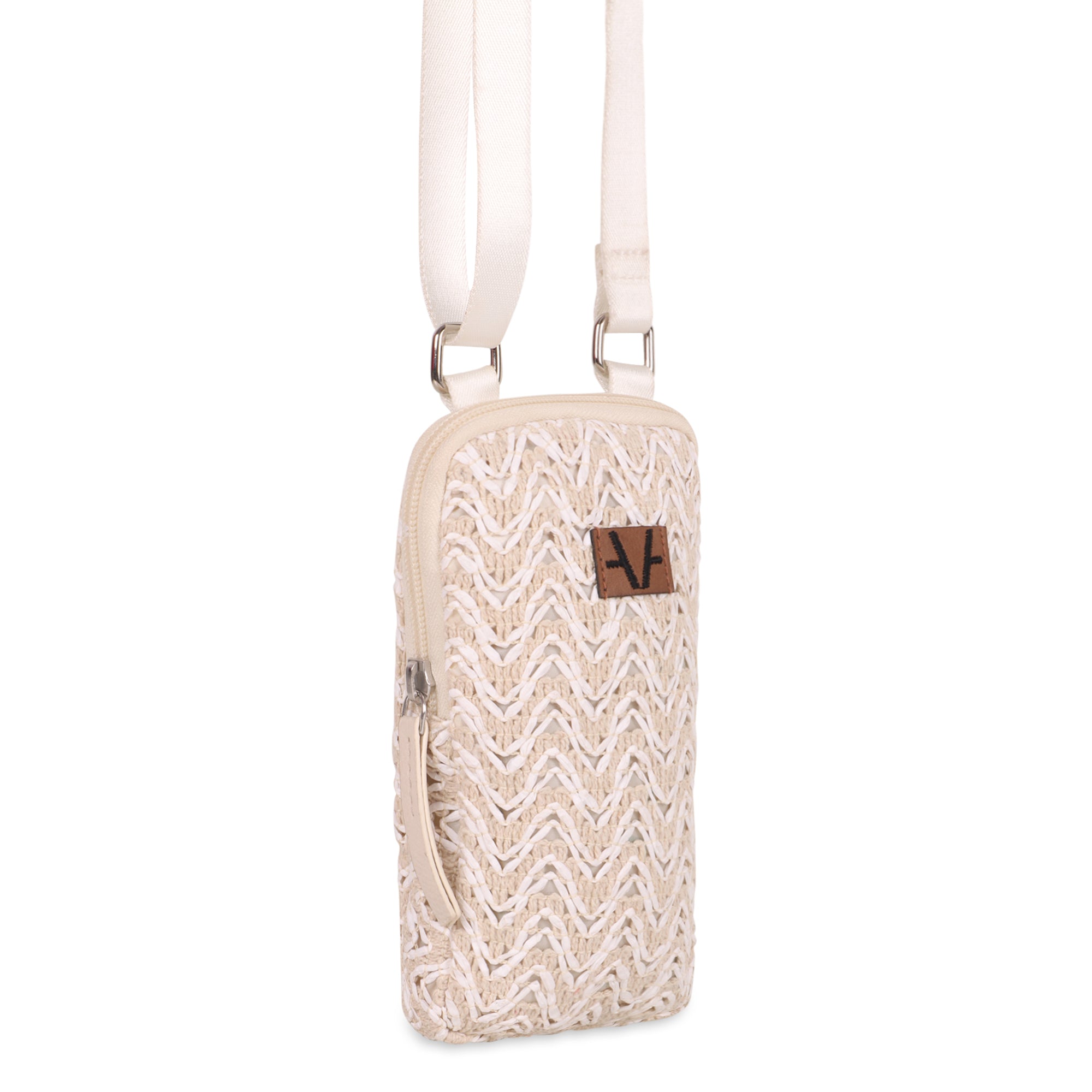 chic ivory mobile pouch