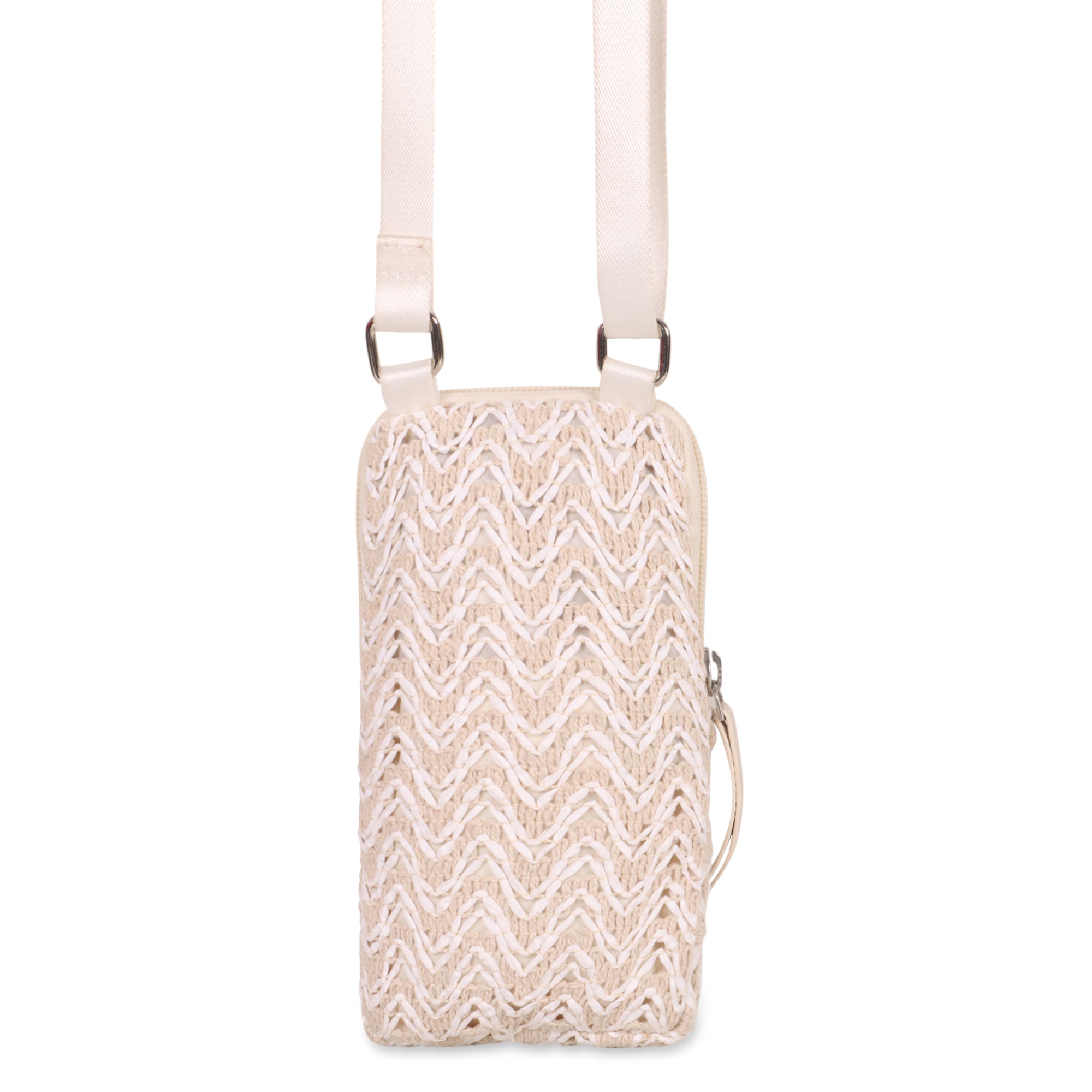 chic ivory mobile pouch