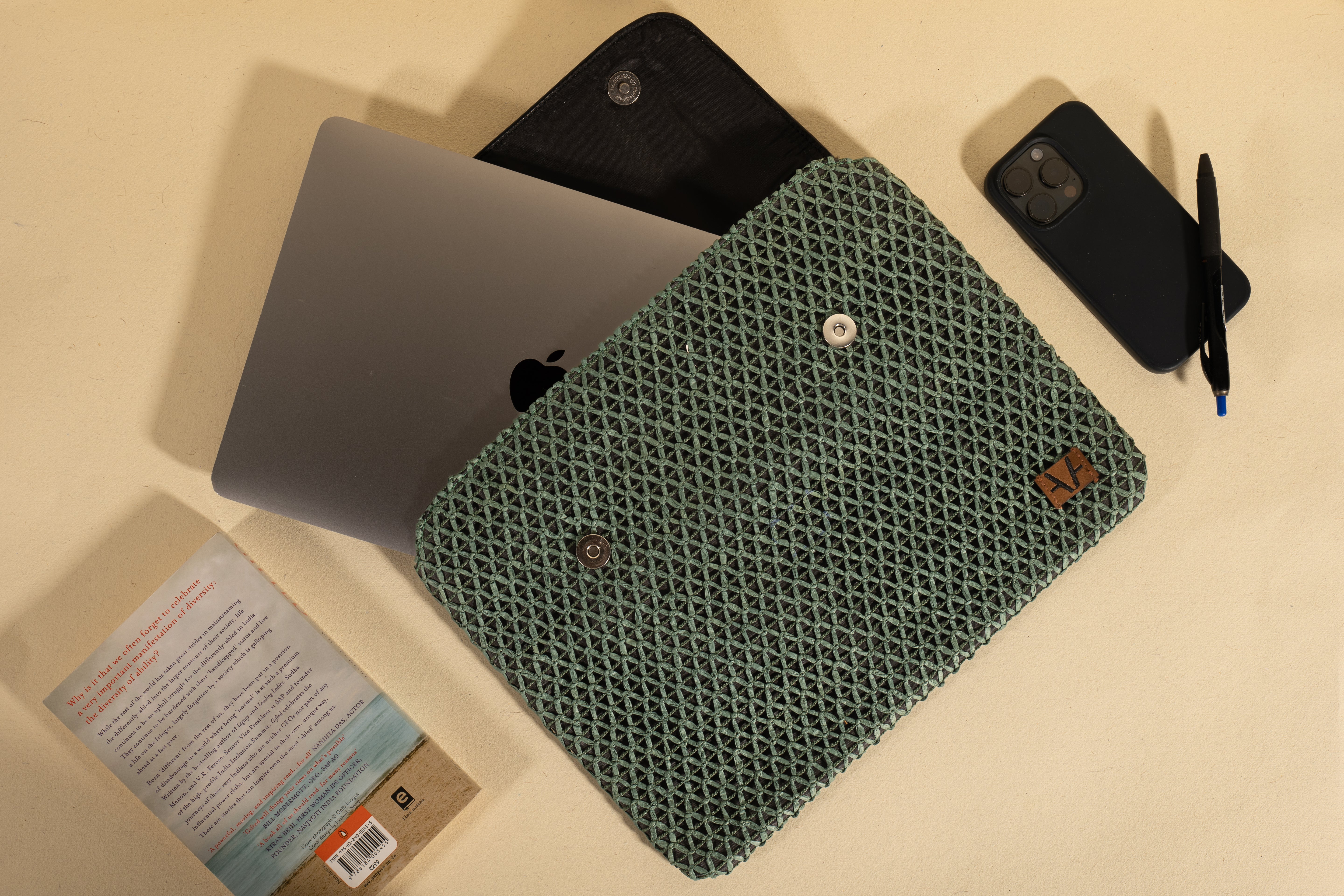 Azure cross laptop sleeve